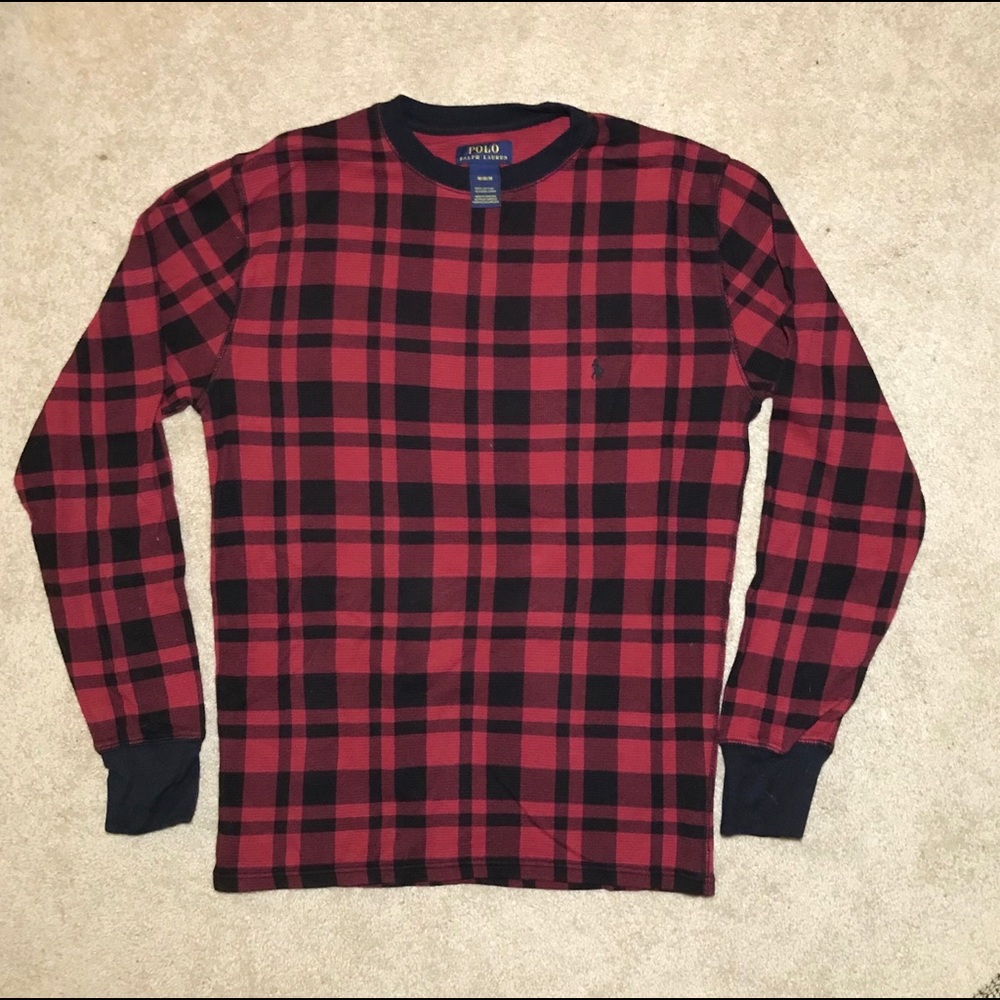 Polo Ralph Lauren Waffle Knit Plaid Shirt